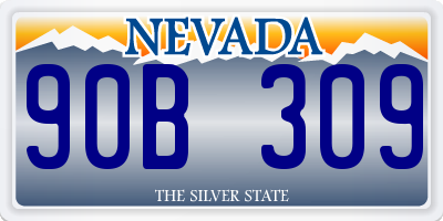 NV license plate 90B309