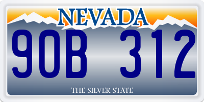 NV license plate 90B312