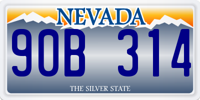 NV license plate 90B314