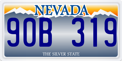 NV license plate 90B319