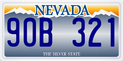 NV license plate 90B321