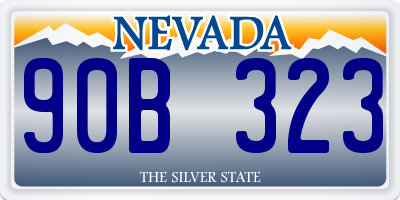 NV license plate 90B323
