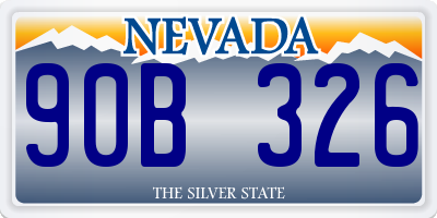 NV license plate 90B326