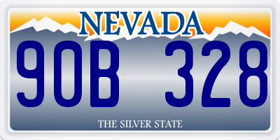 NV license plate 90B328