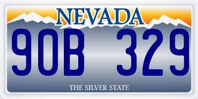 NV license plate 90B329