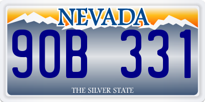 NV license plate 90B331