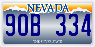 NV license plate 90B334