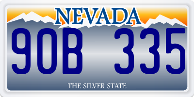 NV license plate 90B335