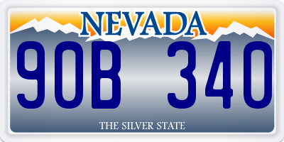 NV license plate 90B340
