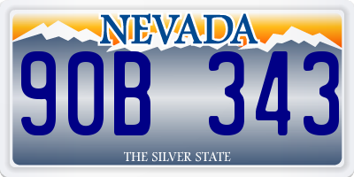 NV license plate 90B343