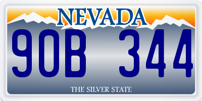 NV license plate 90B344