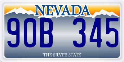 NV license plate 90B345