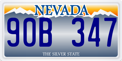 NV license plate 90B347