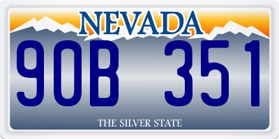 NV license plate 90B351