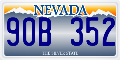 NV license plate 90B352