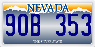 NV license plate 90B353