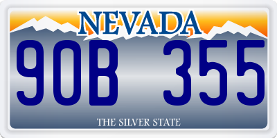 NV license plate 90B355