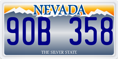 NV license plate 90B358