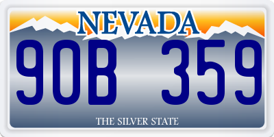 NV license plate 90B359