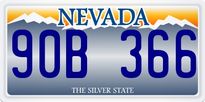 NV license plate 90B366