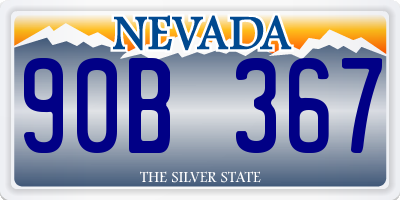 NV license plate 90B367