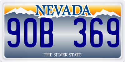NV license plate 90B369