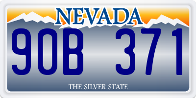 NV license plate 90B371