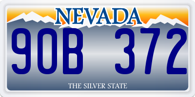 NV license plate 90B372