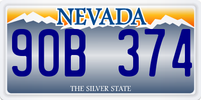 NV license plate 90B374