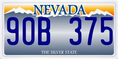 NV license plate 90B375