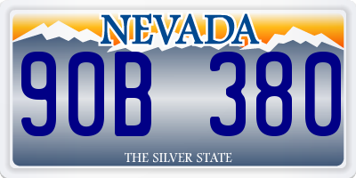 NV license plate 90B380