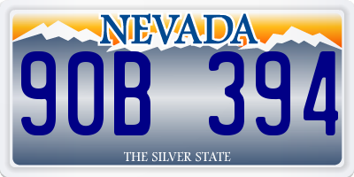 NV license plate 90B394