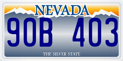 NV license plate 90B403