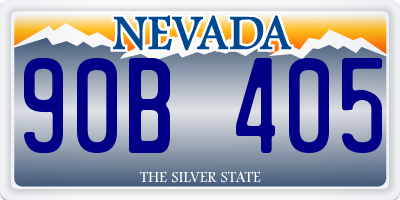 NV license plate 90B405