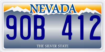 NV license plate 90B412