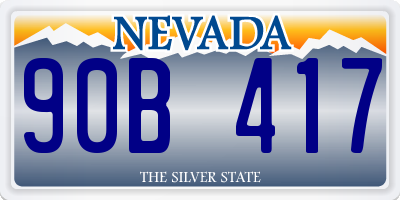 NV license plate 90B417
