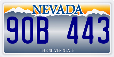 NV license plate 90B443