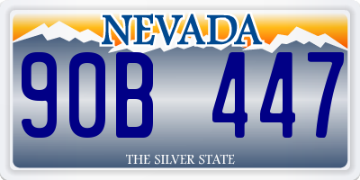 NV license plate 90B447
