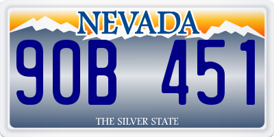 NV license plate 90B451