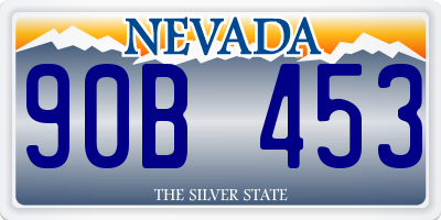 NV license plate 90B453