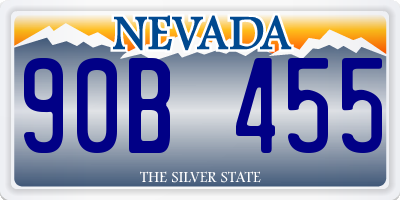 NV license plate 90B455