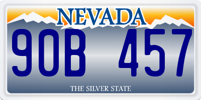 NV license plate 90B457