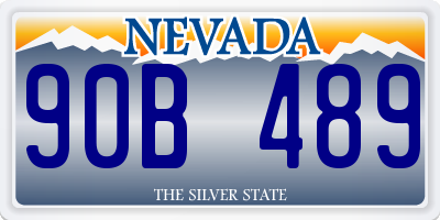 NV license plate 90B489