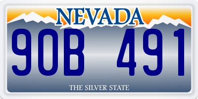 NV license plate 90B491