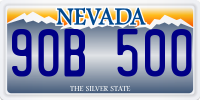 NV license plate 90B500