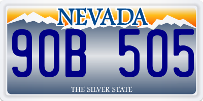 NV license plate 90B505