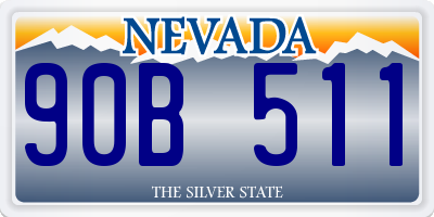 NV license plate 90B511