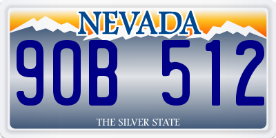 NV license plate 90B512