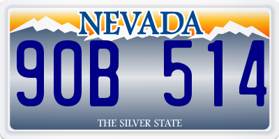NV license plate 90B514