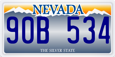 NV license plate 90B534